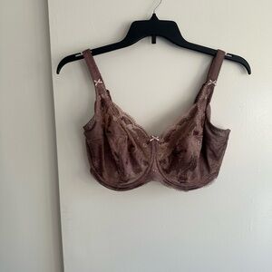 Panache Lace Underwire Bra in Mauve Brown